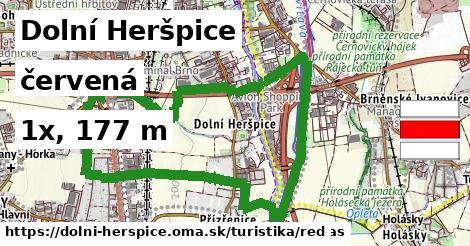 Dolní Heršpice Turistické trasy červená 