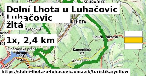 Dolní Lhota u Luhačovic Turistické trasy žltá 