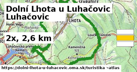 Dolní Lhota u Luhačovic Turistické trasy  