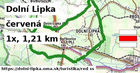 Dolní Lipka Turistické trasy červená 