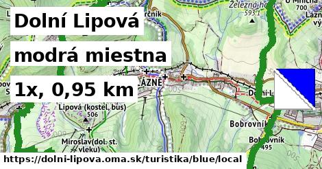 Dolní Lipová Turistické trasy modrá miestna