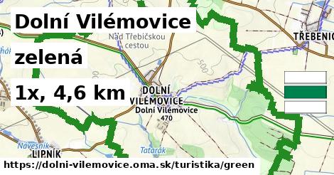 Dolní Vilémovice Turistické trasy zelená 