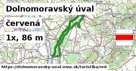 Dolnomoravský úval Turistické trasy červená 