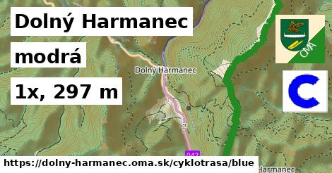 Dolný Harmanec Cyklotrasy modrá 