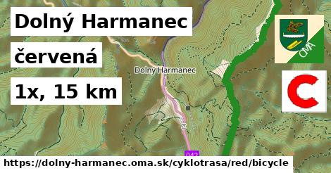 Dolný Harmanec Cyklotrasy červená bicycle