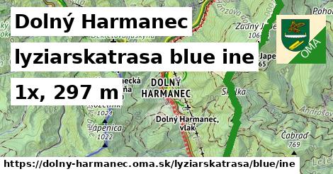 Dolný Harmanec Lyžiarske trasy modrá iná