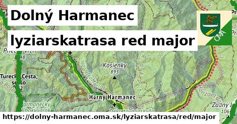 Dolný Harmanec Lyžiarske trasy červená hlavná