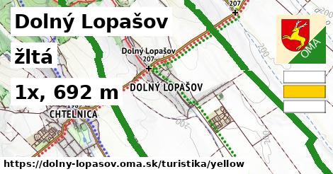 Dolný Lopašov Turistické trasy žltá 