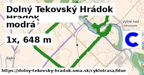 Dolný Tekovský Hrádok Cyklotrasy modrá 