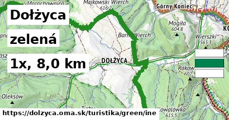 Dołżyca Turistické trasy zelená iná