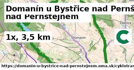 Domanín u Bystřice nad Pernštejnem Cyklotrasy  