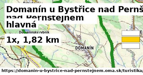 Domanín u Bystřice nad Pernštejnem Turistické trasy hlavná 