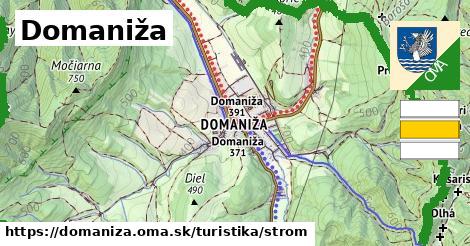 Domaniža Turistické trasy strom 