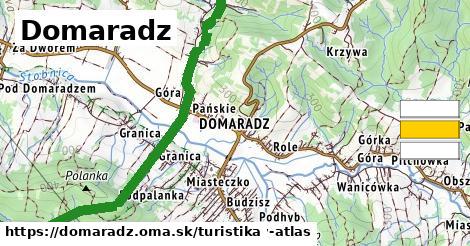 Domaradz Turistické trasy  