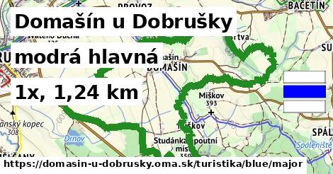 Domašín u Dobrušky Turistické trasy modrá hlavná