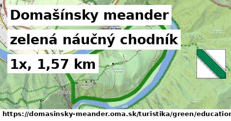 Domašínsky meander Turistické trasy zelená náučný chodník