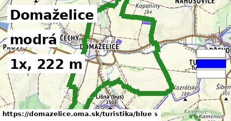 Domaželice Turistické trasy modrá 