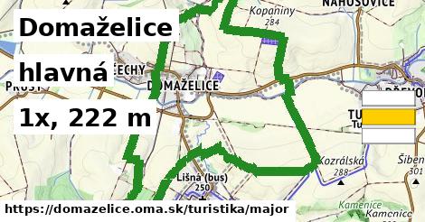 Domaželice Turistické trasy hlavná 