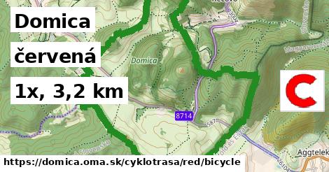 Domica Cyklotrasy červená bicycle
