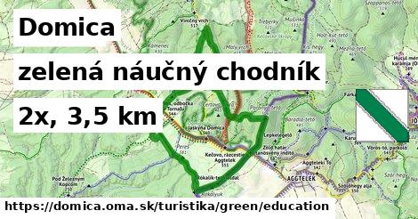 Domica Turistické trasy zelená náučný chodník