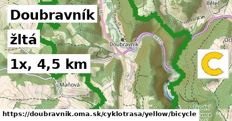Doubravník Cyklotrasy žltá bicycle