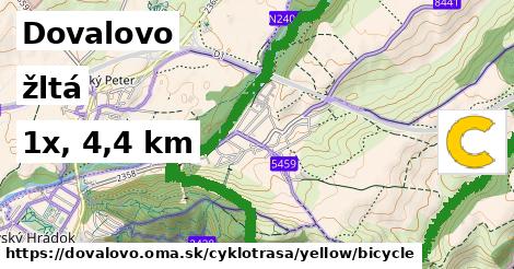 Dovalovo Cyklotrasy žltá bicycle