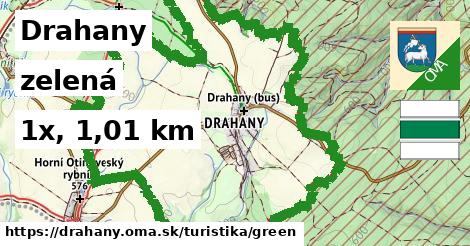 Drahany Turistické trasy zelená 