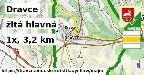 Dravce Turistické trasy žltá hlavná