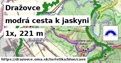 Dražovce Turistické trasy modrá cesta k jaskyni