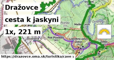 Dražovce Turistické trasy cesta k jaskyni 