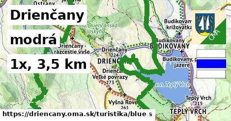 Drienčany Turistické trasy modrá 