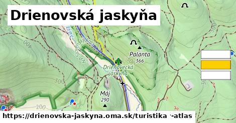 Drienovská jaskyňa Turistické trasy  