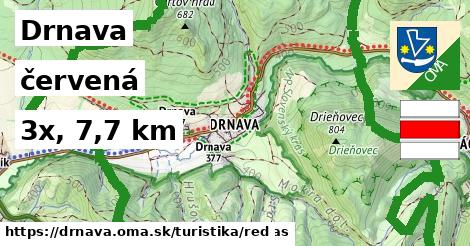 Drnava Turistické trasy červená 