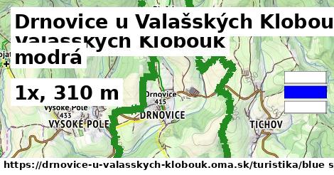 Drnovice u Valašských Klobouk Turistické trasy modrá 