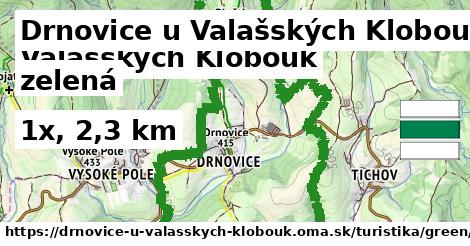 Drnovice u Valašských Klobouk Turistické trasy zelená iná