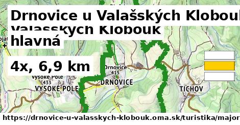Drnovice u Valašských Klobouk Turistické trasy hlavná 