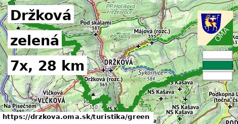 Držková Turistické trasy zelená 