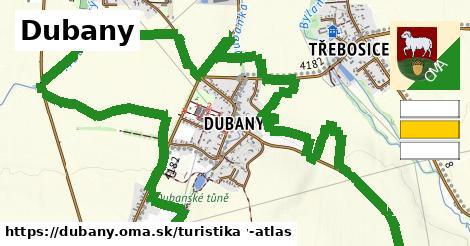 Dubany Turistické trasy  