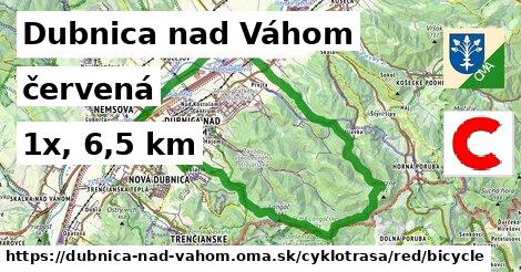 Dubnica nad Váhom Cyklotrasy červená bicycle