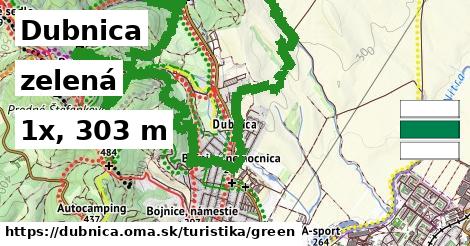 Dubnica Turistické trasy zelená 