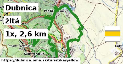 Dubnica Turistické trasy žltá 