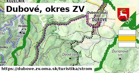 Dubové, okres ZV Turistické trasy strom 