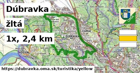 Dúbravka Turistické trasy žltá 