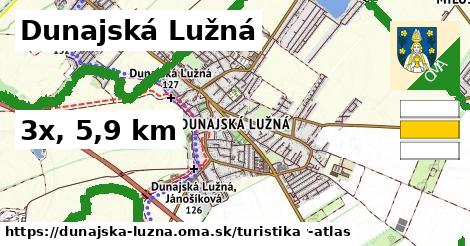 Dunajská Lužná Turistické trasy  