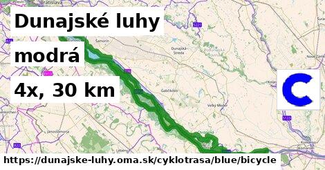 Dunajské luhy Cyklotrasy modrá bicycle