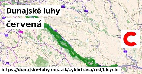 Dunajské luhy Cyklotrasy červená bicycle