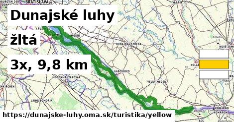 Dunajské luhy Turistické trasy žltá 