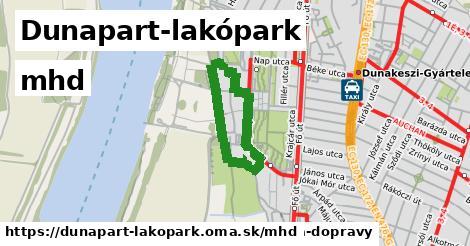 Dunapart-lakópark Doprava  