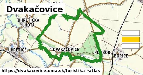 Dvakačovice Turistické trasy  