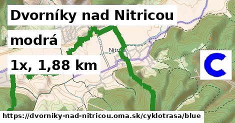 Dvorníky nad Nitricou Cyklotrasy modrá 